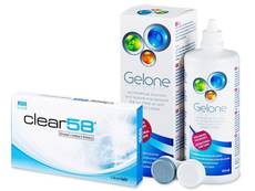 Clear 58 (6 lentillas) + Líquido Gelone 360ml