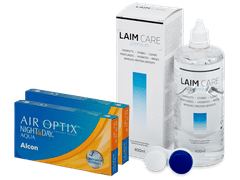 Air Optix Night and Day Aqua (2x3 Lentillas) + Líquido Laim Care 400 ml