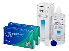 Air Optix Aqua (2x3 Lentillas) + Líquido Laim Care 400 ml