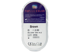 Café Brown lentillas TopVue Color Graduadas (2 lentillas)
