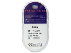 Gris Grey lentillas TopVue Color Graduadas (2 lentillas)