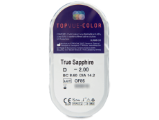 Azul True Sapphire lentillasTopVue Color Graduadas (2 lentillas)