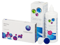Biofinity Toric (6 lentillas) + líquido Gelone 360 ml