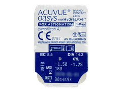 Acuvue Oasys 1-Day with HydraLuxe for Astigmatism (30 lentillas)