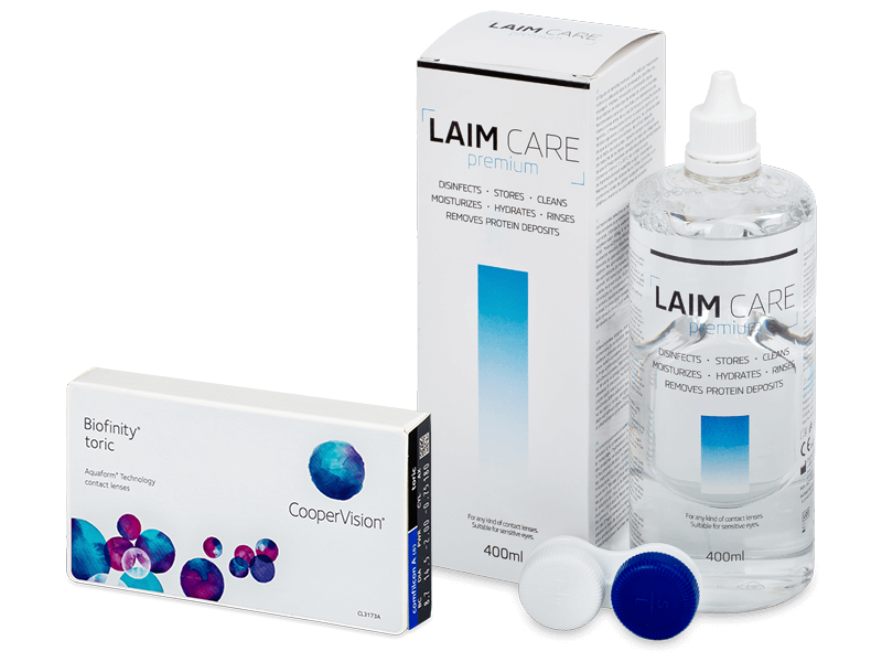Biofinity Toric (6 lentillas) + Líquido Laim-Care 400ml