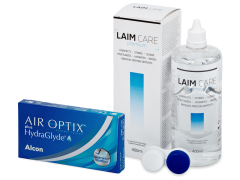 Air Optix plus HydraGlyde (3 lentillas) + Líquido Laim-Care 400 ml