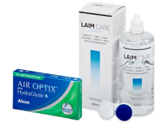 Air Optix plus HydraGlyde for Astigmatism (3 lentillas) + Líquido Laim-Care 400 ml