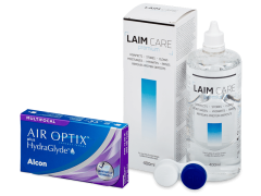 Air Optix plus HydraGlyde Multifocal (3 lentillas) + Líquido Laim-Care 400 ml