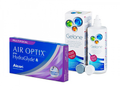 Air Optix plus HydraGlyde Multifocal (6 lentillas) + Líquido Gelone 360 ml