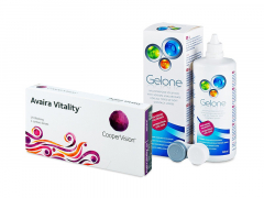 Avaira Vitality (3 lentillas) + Líquido Gelone 360 ml