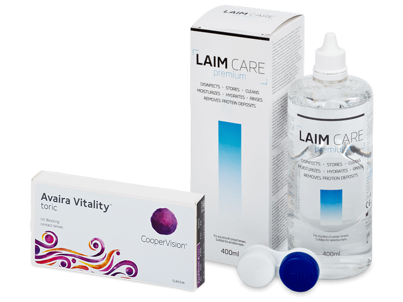 Avaira Vitality Toric (3 lentillas) + Líquido Laim-Care 400 ml
