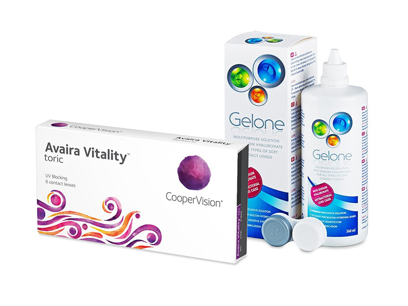 Avaira Vitality Toric (6 lentillas) + Líquido Gelone 360 ml