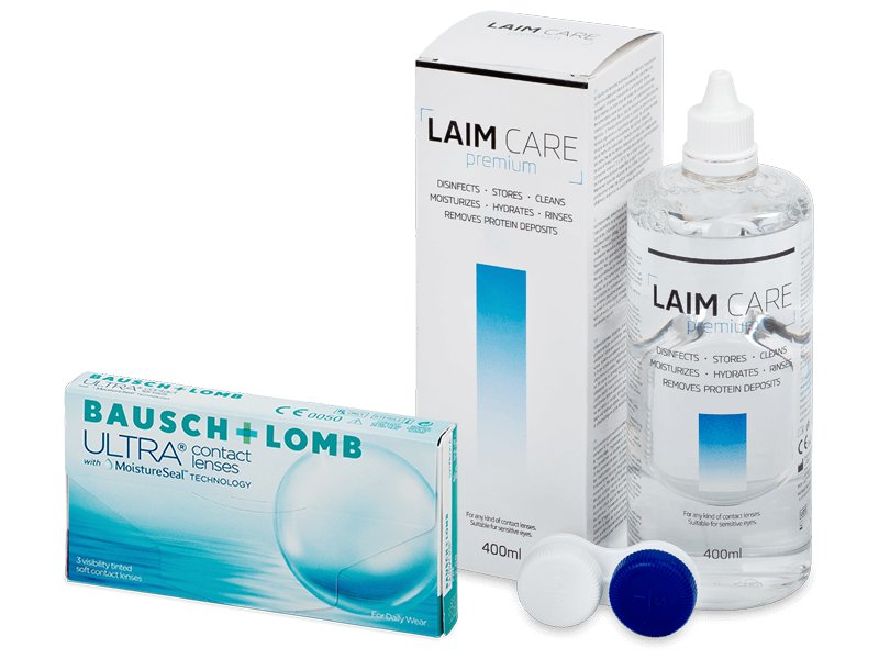 Bausch + Lomb ULTRA (3 lentillas) + Líquido Laim-Care 400 ml