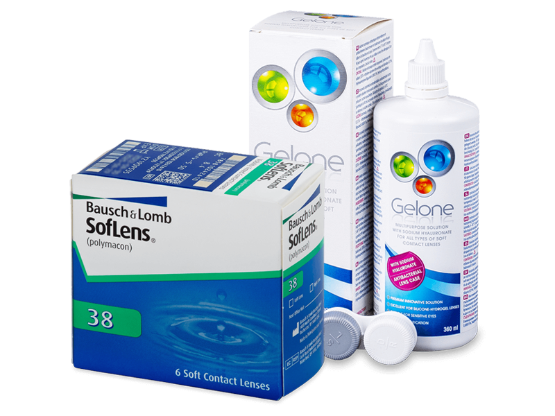 SofLens 38 (6 lentillas) + Líquido Gelone 360 ml