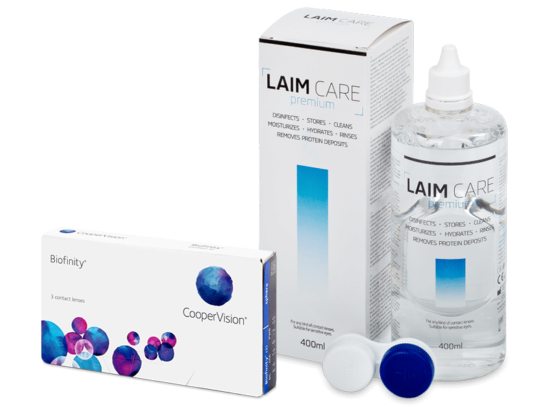 Biofinity (3 lentillas) + Líquido Laim Care 400 ml