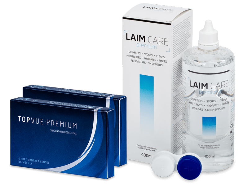 TopVue Premium (12 lentillas) + Líquido Laim-Care 400 ml