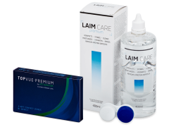 TopVue Premium for Astigmatism (3 lentillas) + Líquido Laim-Care 400 ml