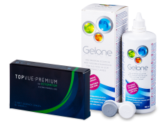 TopVue Premium for Astigmatism (3 lentillas) + Líquido Gelone 360 ml