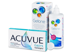 Acuvue Oasys with Transitions (6 lentillas) + líquido Gelone 360 ml