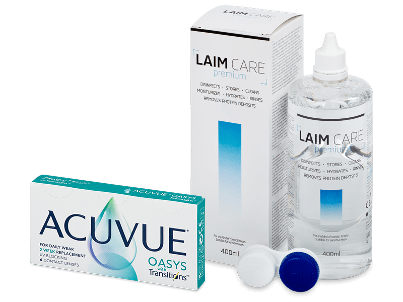 Acuvue Oasys with Transitions (6 lentillas) + líquido Laim-Care 400 ml