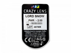CRAZY LENS - Lord Snow - Diarias Graduadas (2 Lentillas)