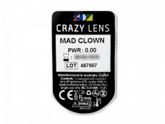 CRAZY LENS - Mad Clown - Diarias sin graduación (2 Lentillas)