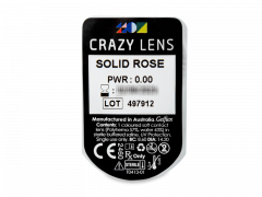 CRAZY LENS - Solid Rose - Diarias sin graduación (2 Lentillas)