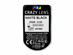 CRAZY LENS - White Black - Diarias sin graduación (2 Lentillas)