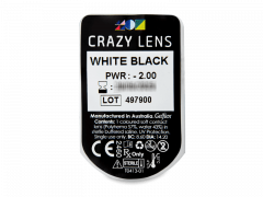 CRAZY LENS - White Black - Diarias Graduadas (2 Lentillas)