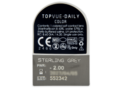 TopVue Daily Color - Sterling Grey - Diarias graduadas (2 Lentillas)