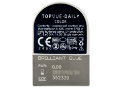 TopVue Daily Color - Brilliant Blue - Diarias sin graduación (2 Lentillas)