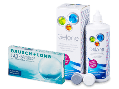 Bausch + Lomb ULTRA Multifocal for Astigmatism (6 lentillas) + Líquido Gelone 360 ml