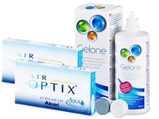Air Optix Aqua (2x3 Lentillas) + Líquido Gelone 360ml